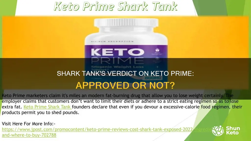 did shark tank approve keto prime