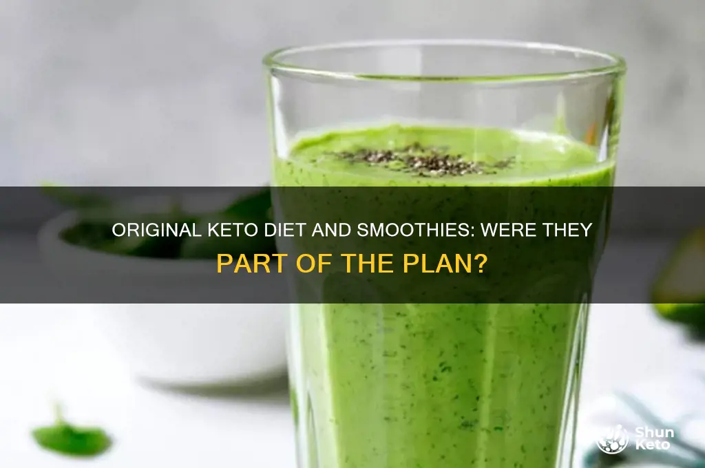 did the original keto diet have smoothies