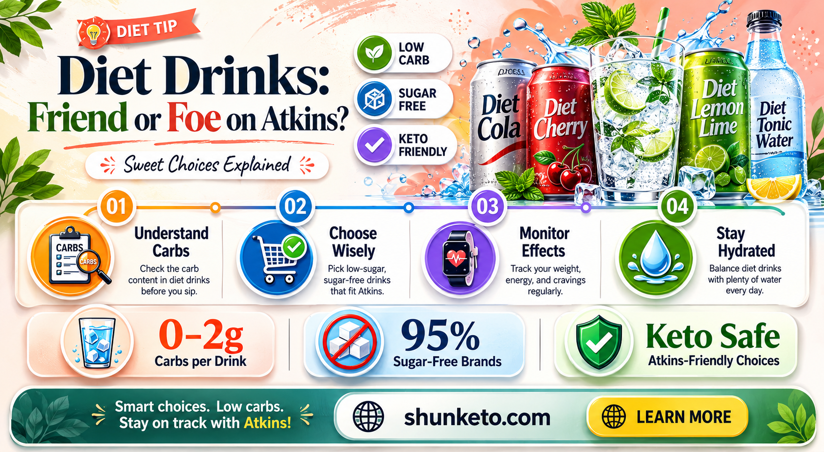 are diet drinks ok for atkins
