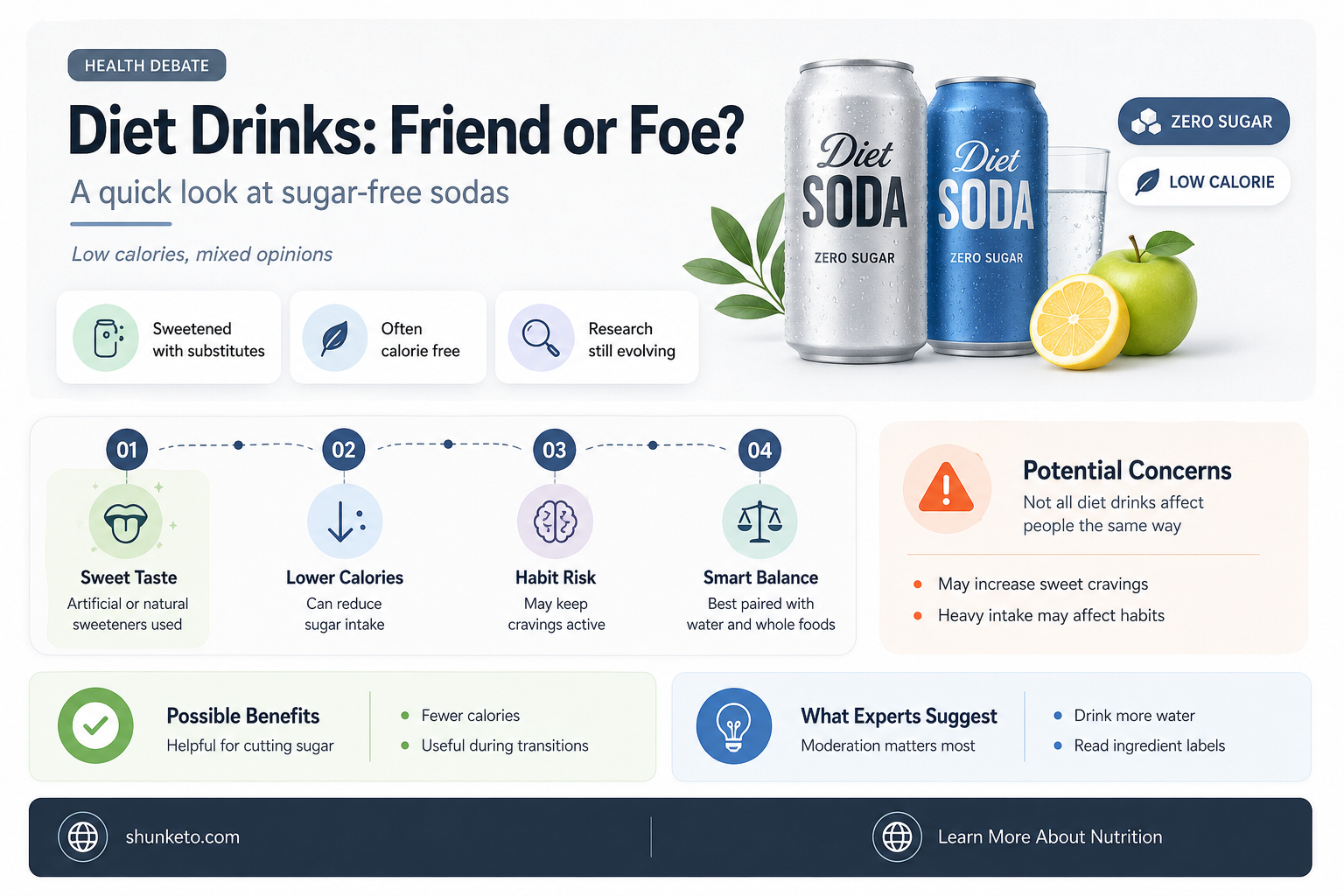 are diet drinks ok