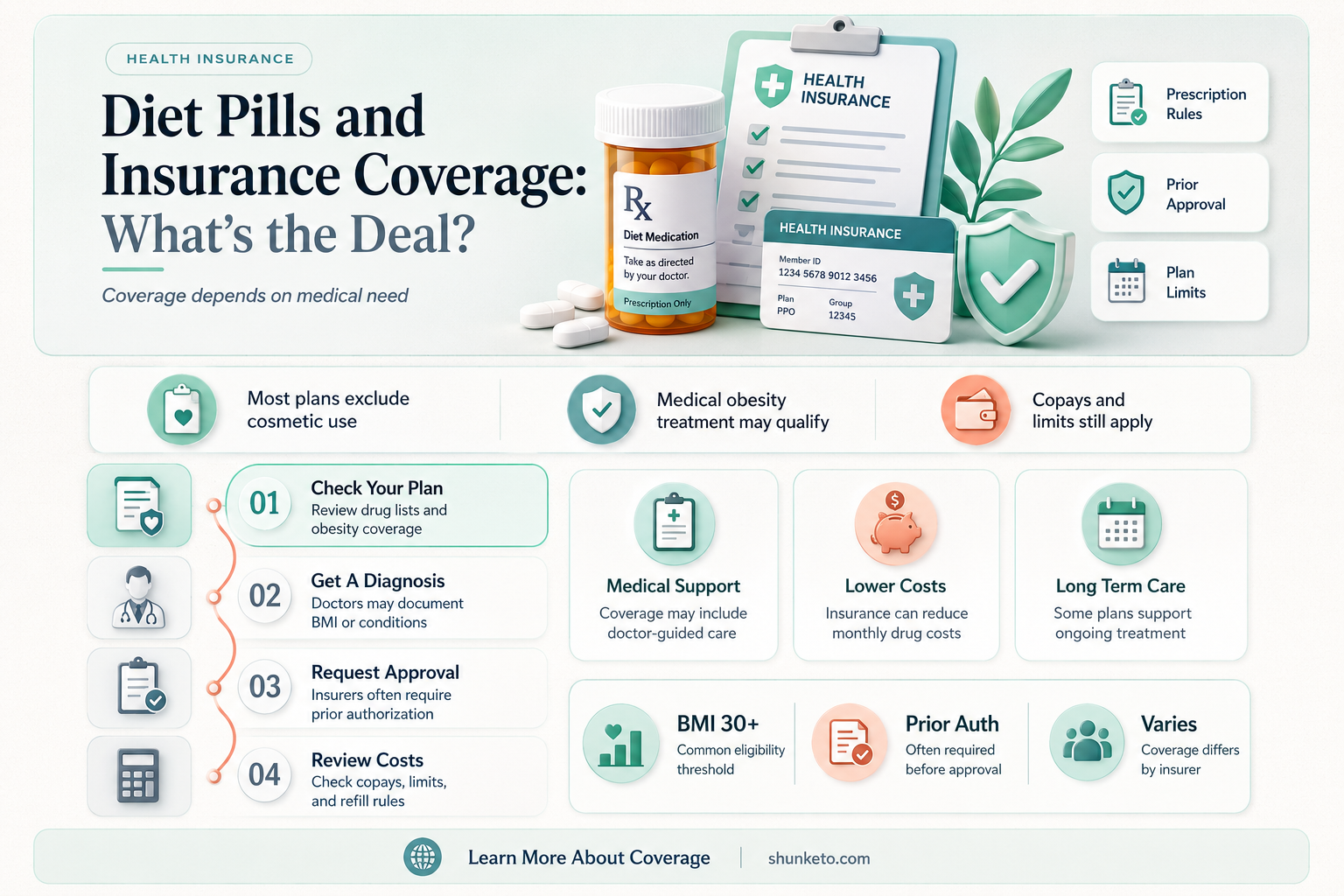 are diet pills covered by insurance