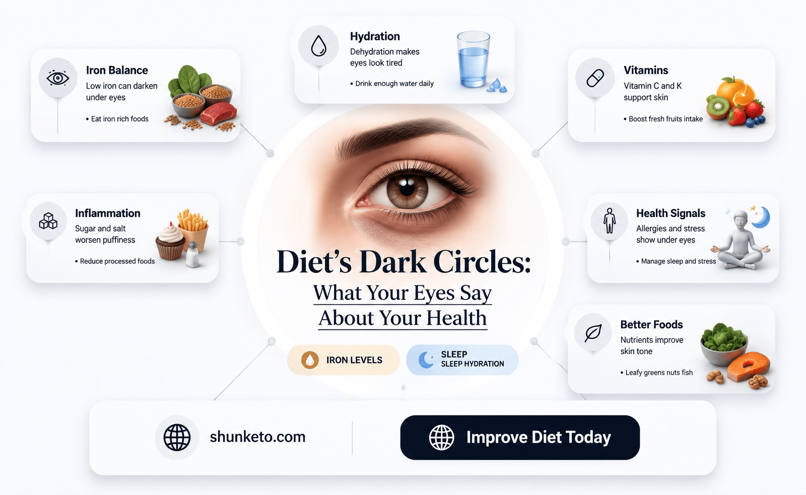 are fark circles under eyes caused by diet