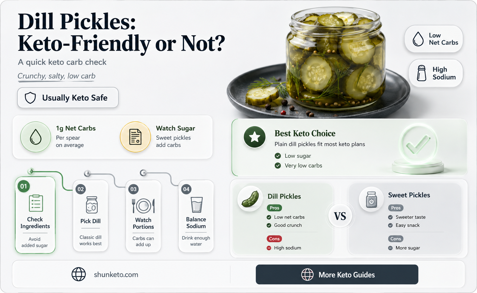 are dill pickles keto approved