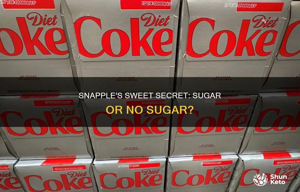 do diet snapple have sugar in it
