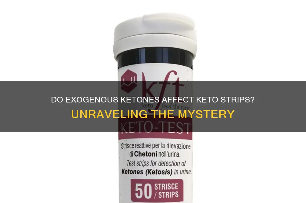 do exogenous ketones show up on keto strips