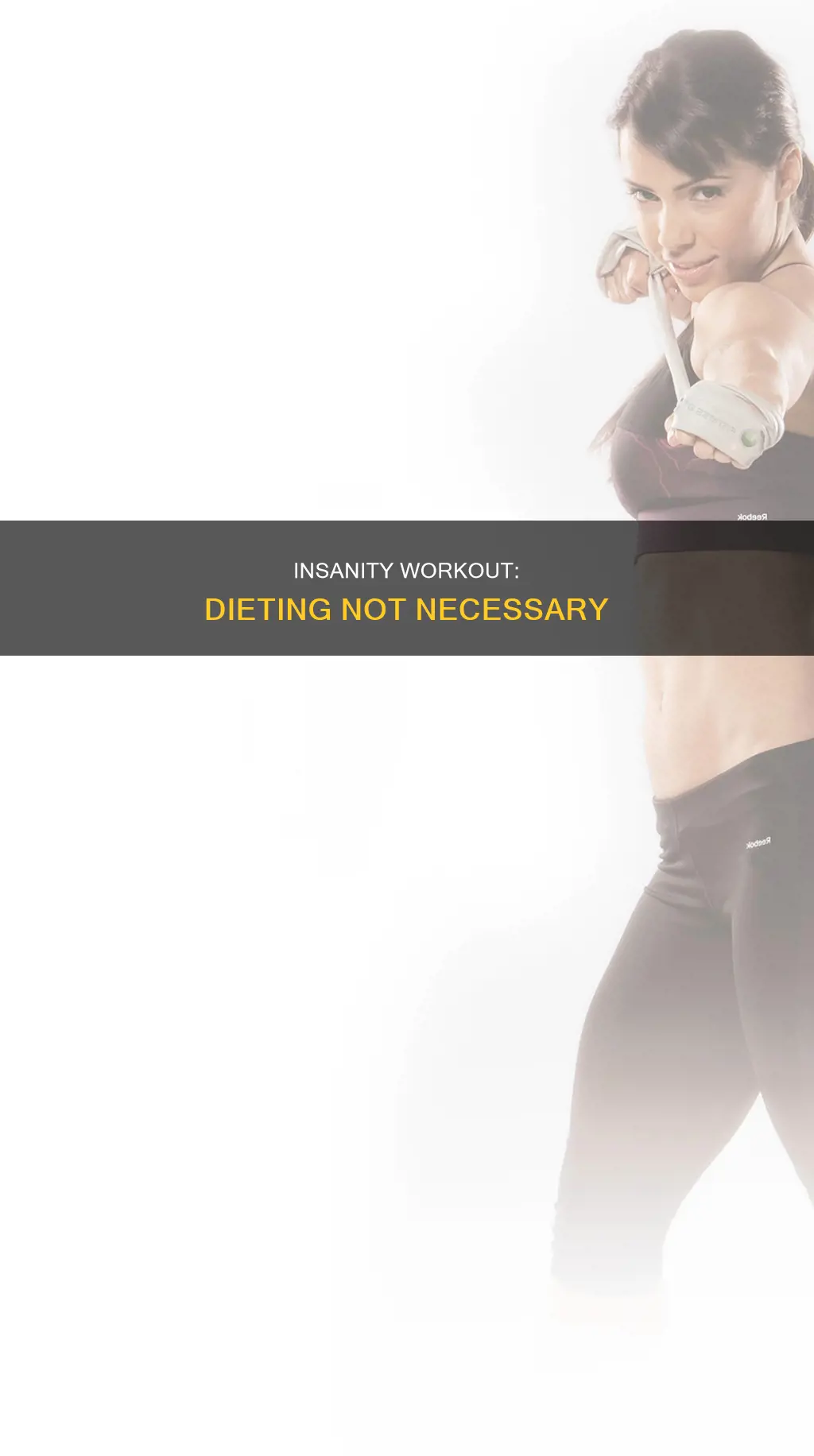 do you need to diet with insanity