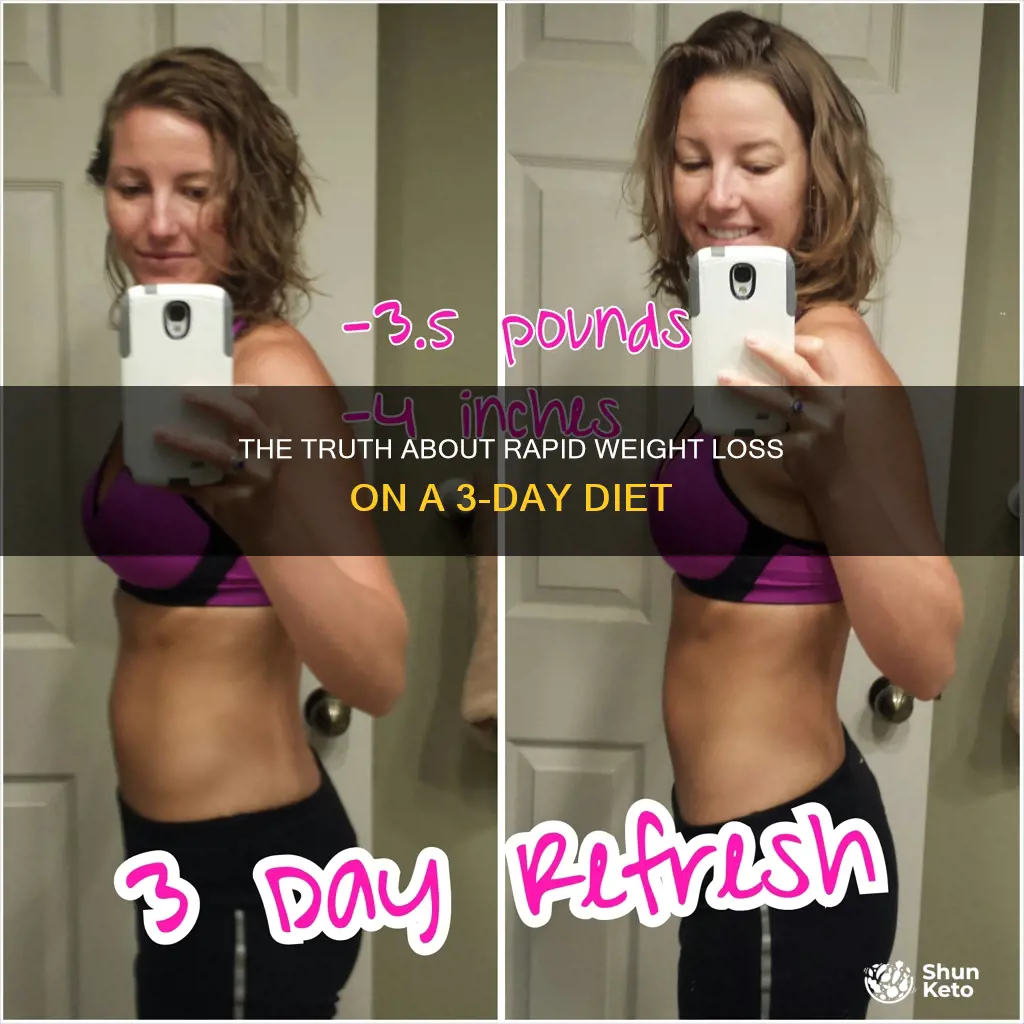 do you really lose 10 pounds 3 day diet