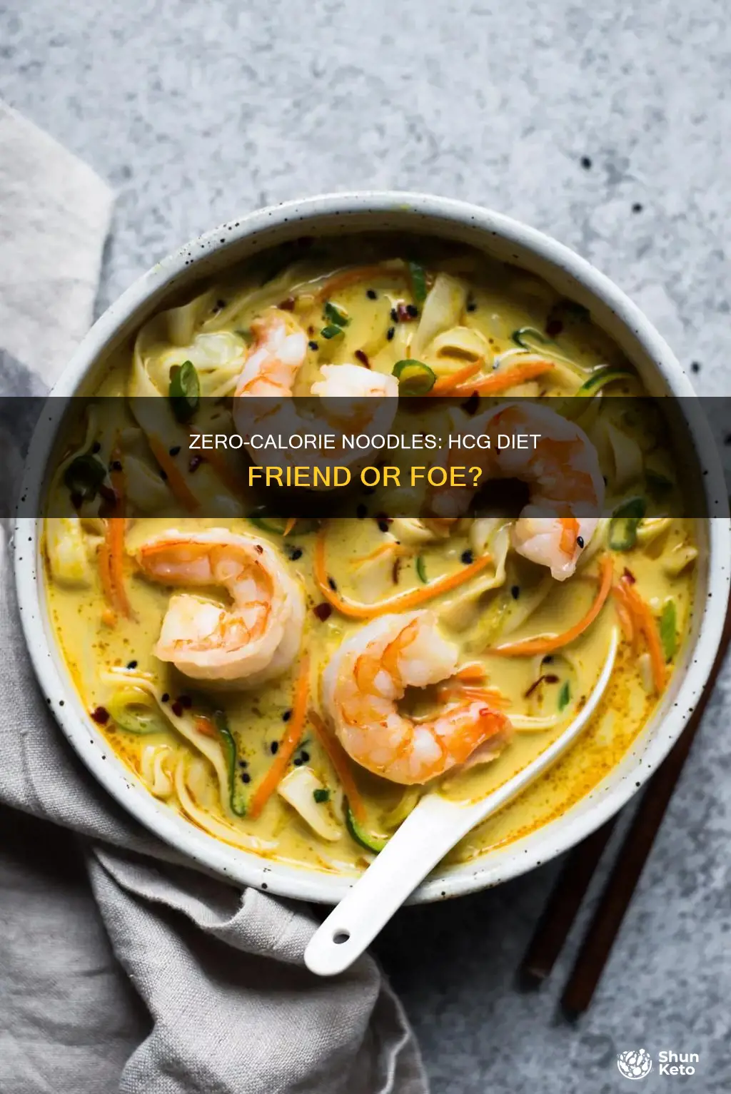 do zero calorie noodles count on hcg diet
