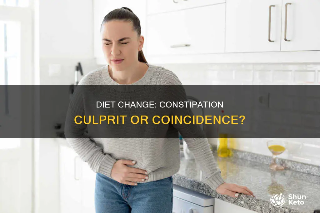 does a change in diet cause constipation
