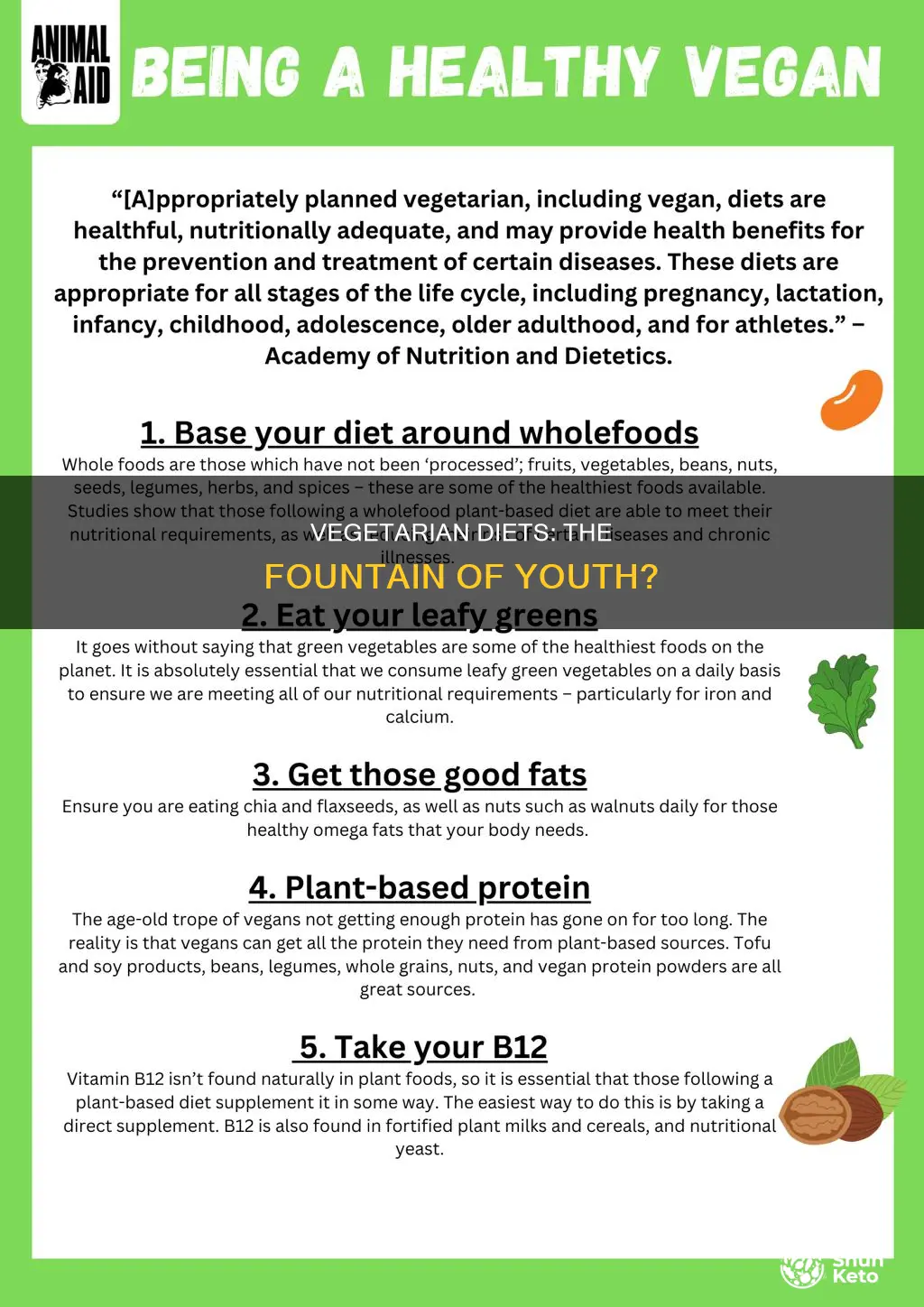 does a vegetarian diet make you look younger