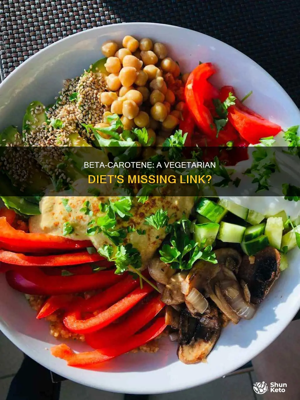 does beta carotene lack in vegetarian diet