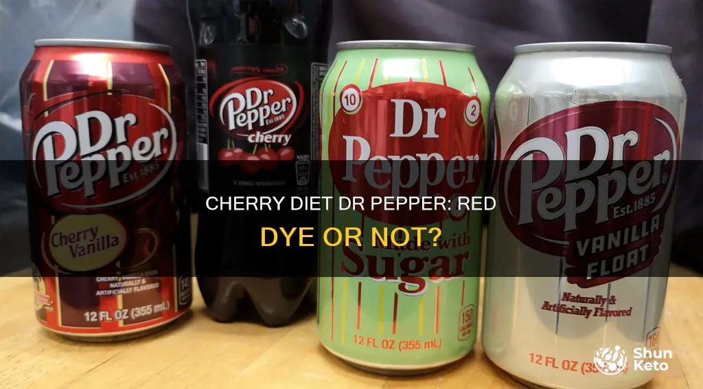 does cherry diet dr pepper have red dye in it