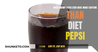 Caffeine Content in Cherry Pepsi Zero vs Diet Pepsi