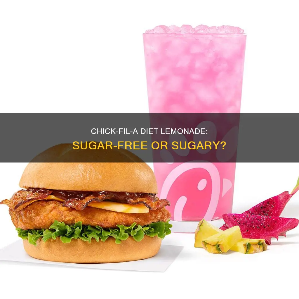 does chick fil a diet lemonade have sugar