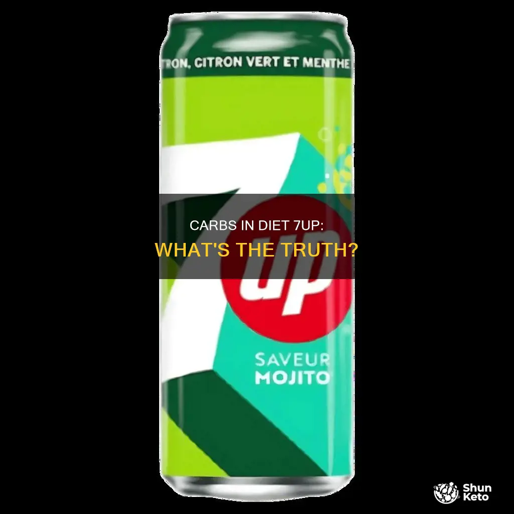 does diet 7up have carbs