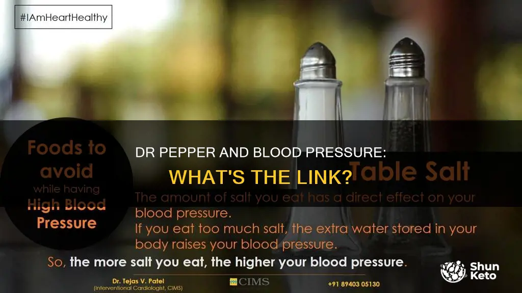does diet dr pepper cause blood pressure drop