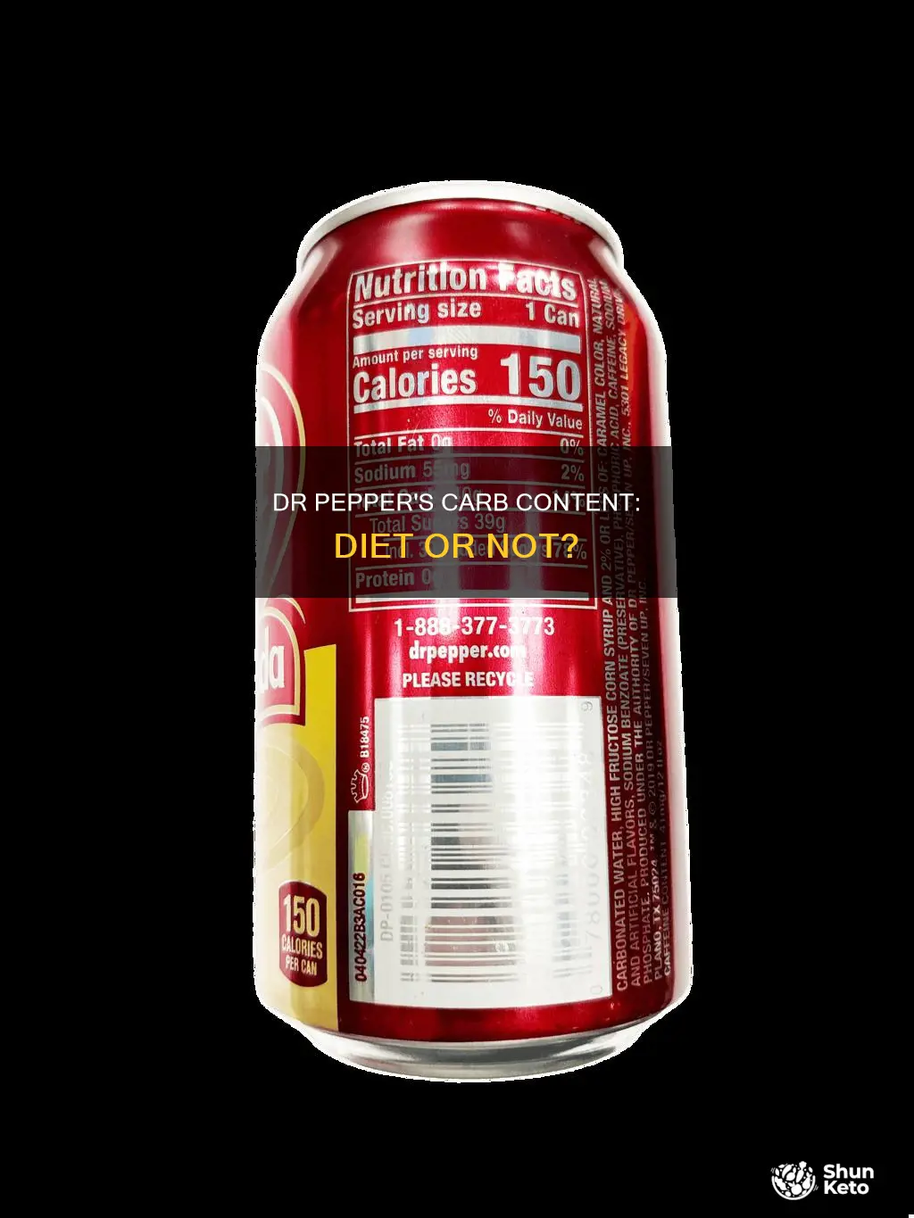 does diet dr pepper have carbohydrates