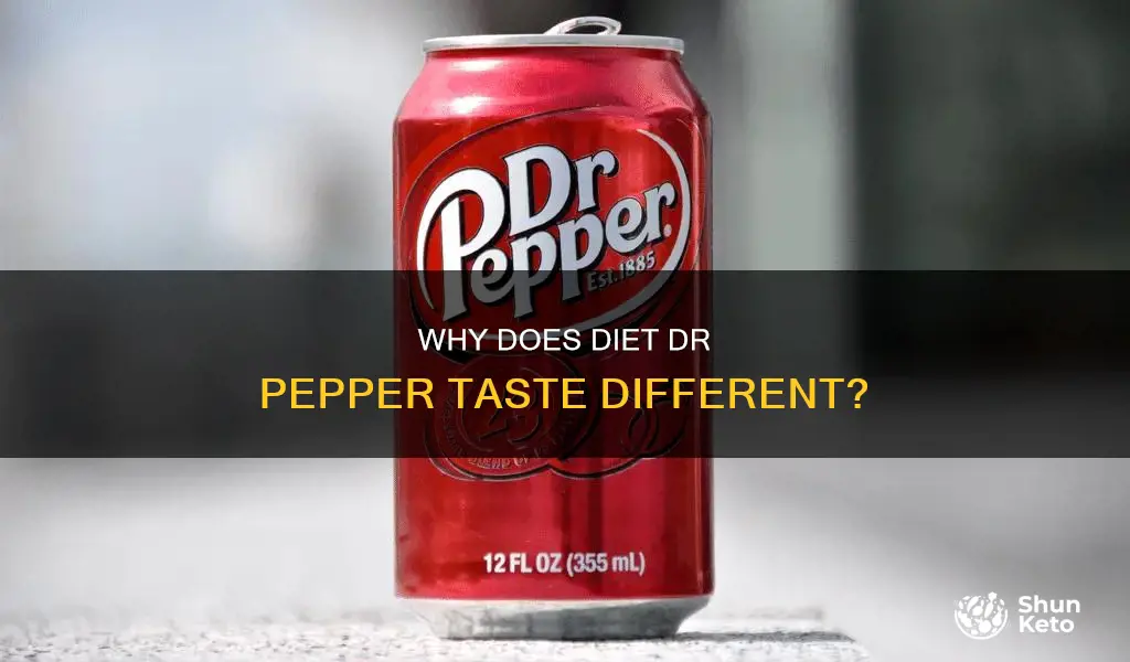 does diet dr pepper taste different