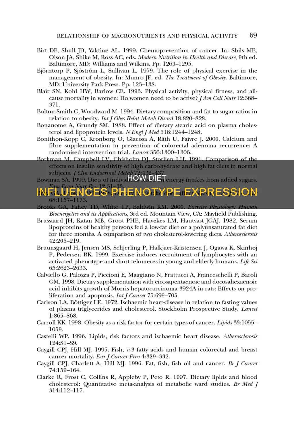 does diet effect phenotype