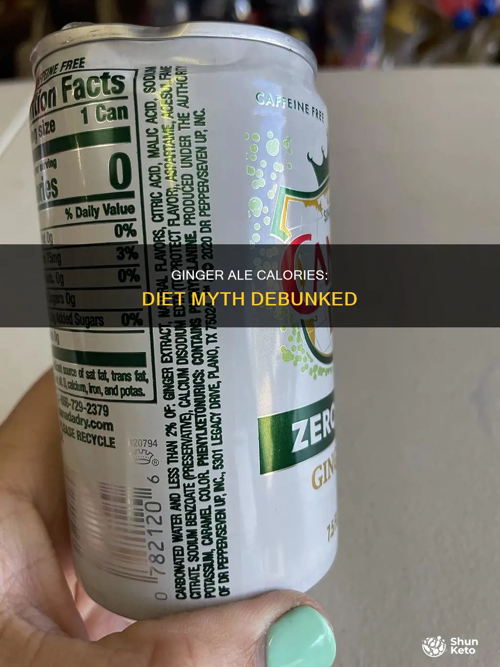 does diet ginger ale have calories