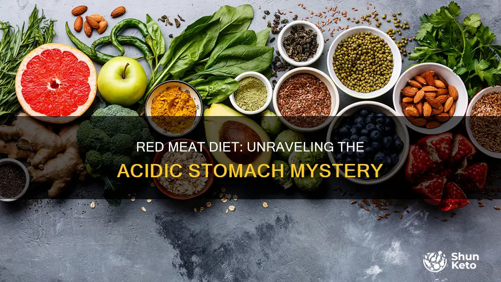 does diet heavy in red meat increase stomach acid