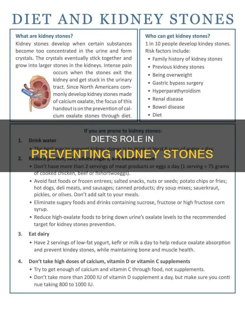 does diet help prevent kidney stones