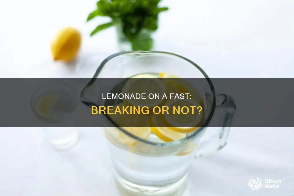 does diet lemonade break a fast