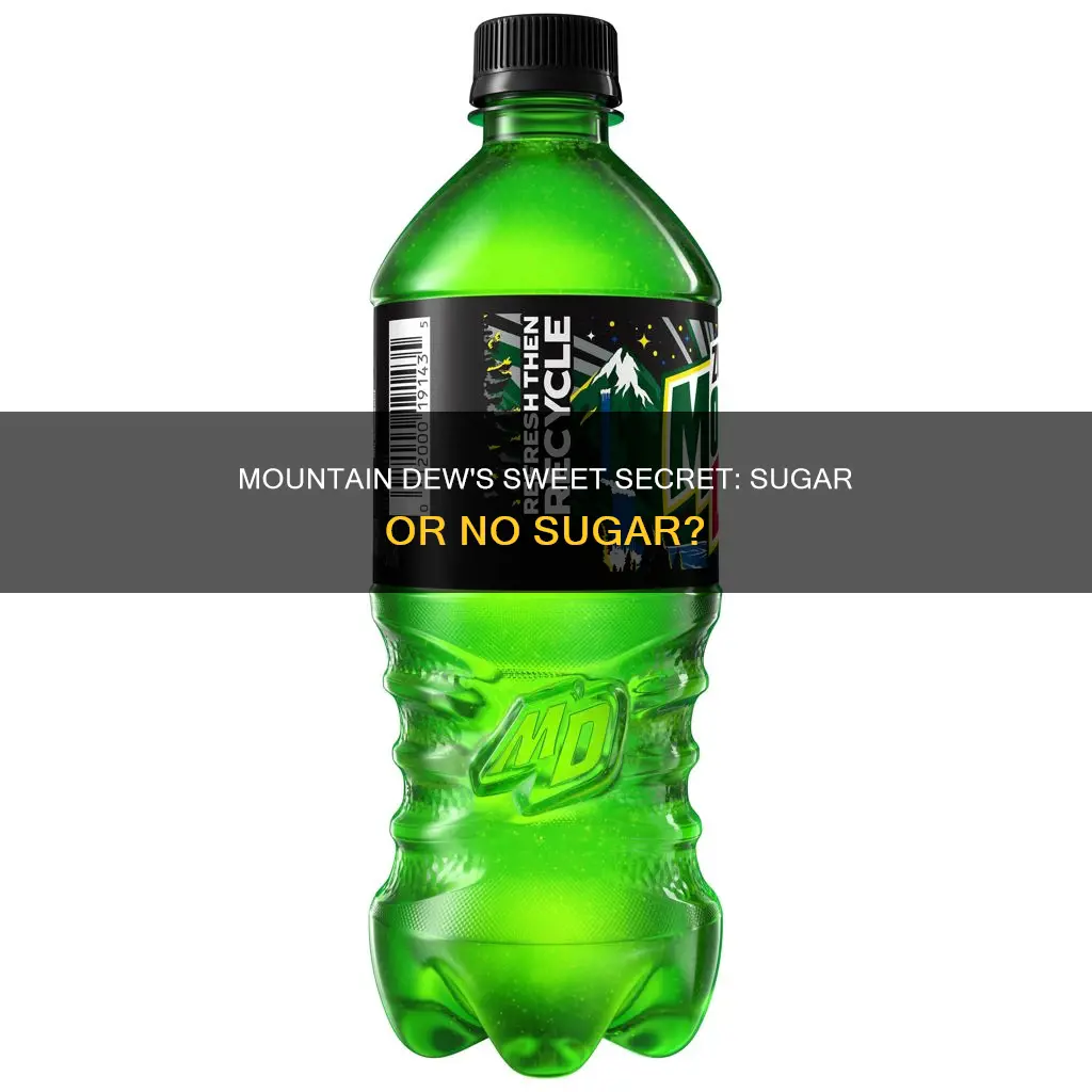 does diet mtn dew have sugar