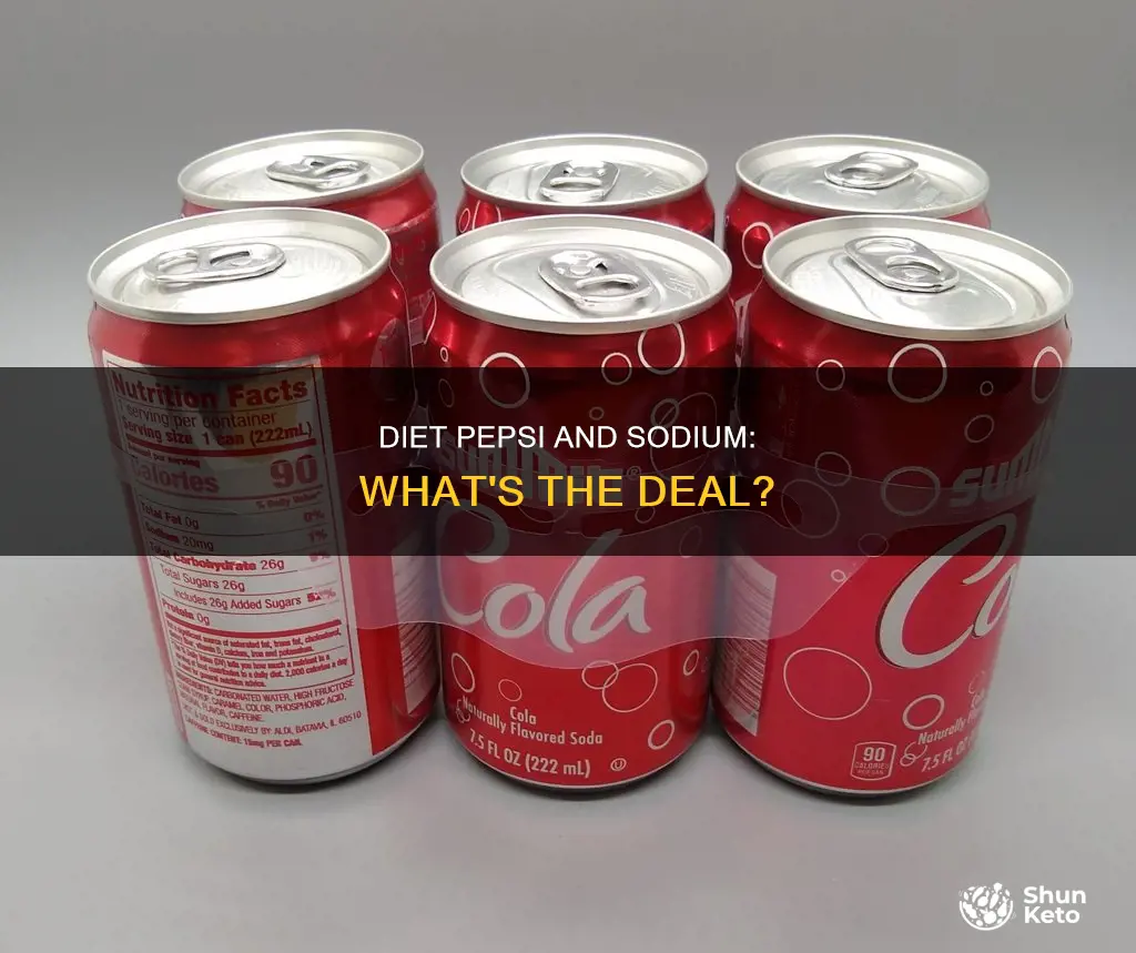 does diet pepsi contain sodium