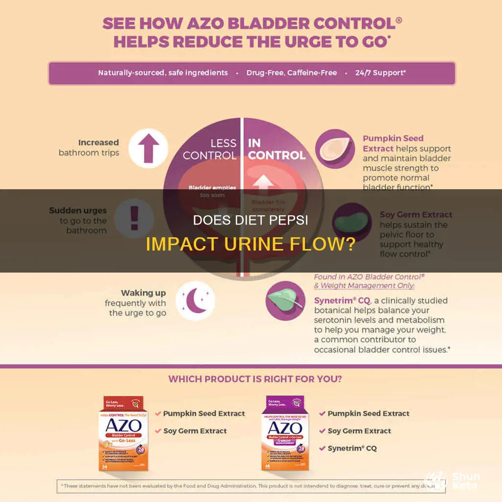 does diet pepsi efect urine flow
