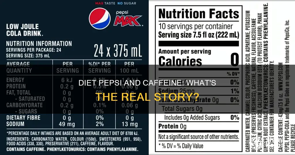does diet pepsi have caffein