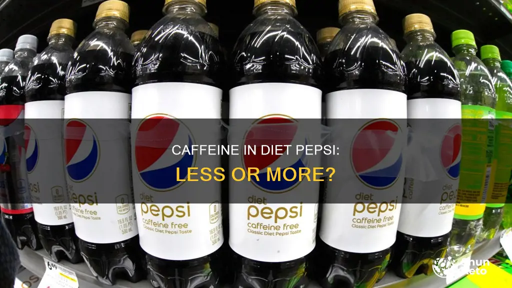 does diet pepsi have less caffeine than regular
