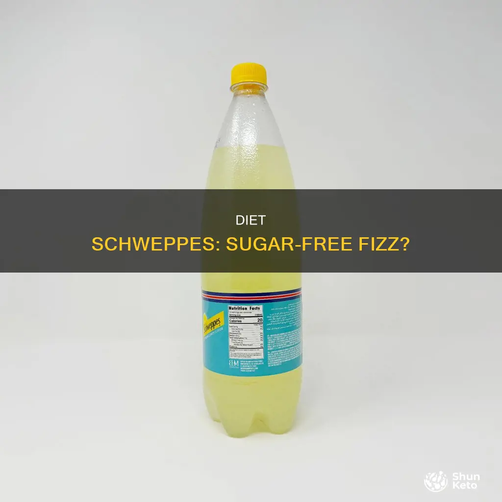 does diet schweppes have sugar