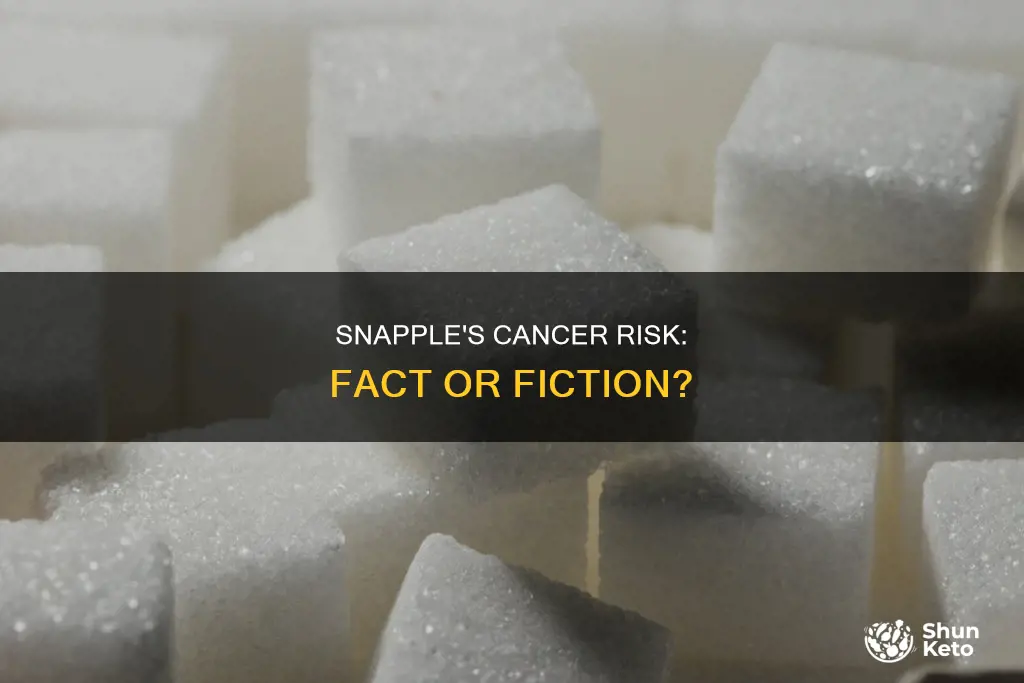 does diet snapple cause cancer