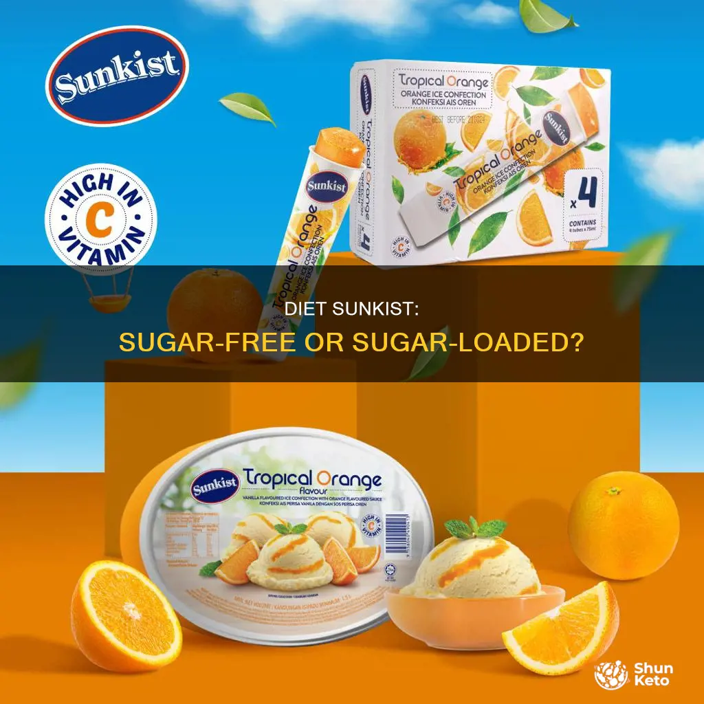 does diet sunkist contain sugar