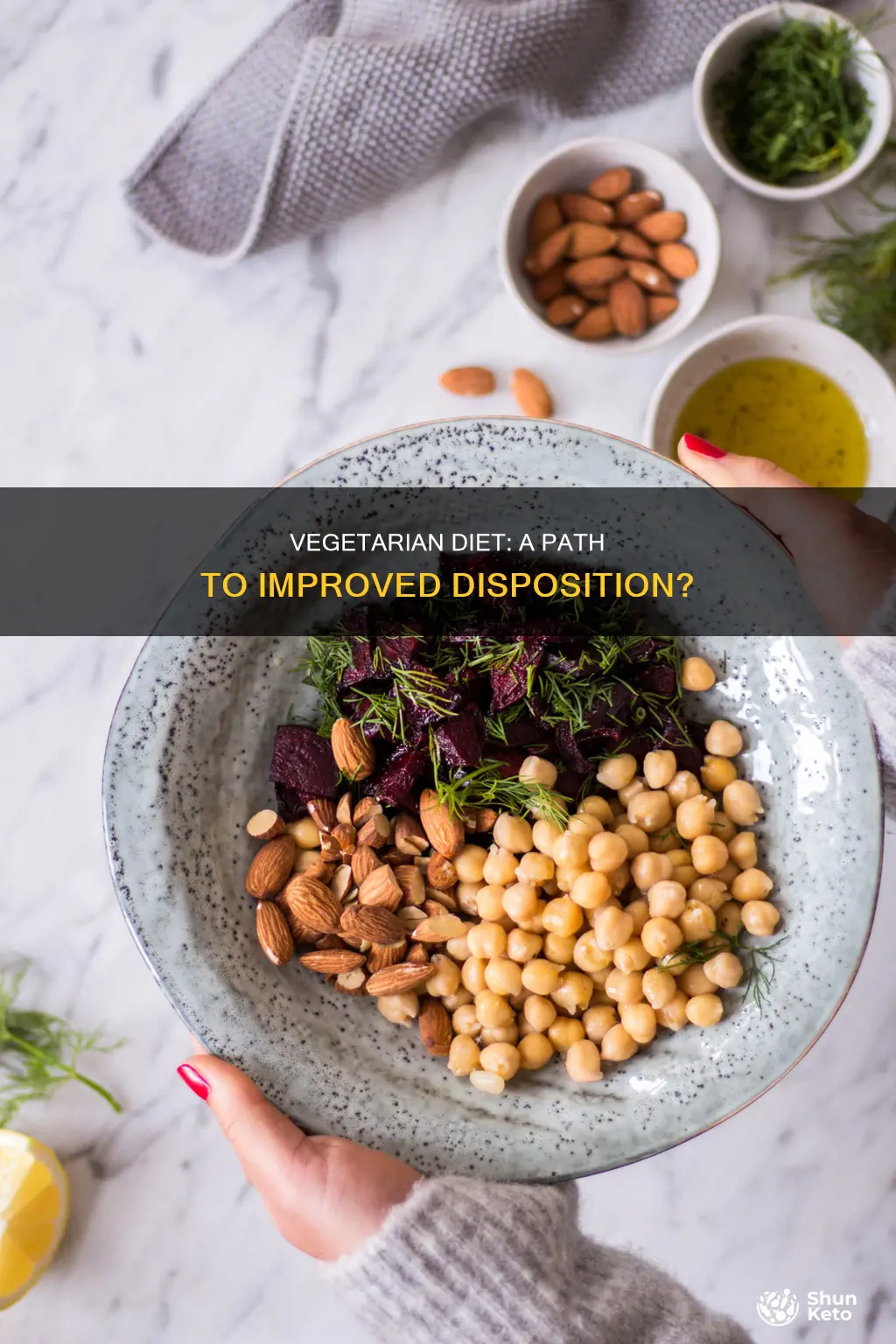 does disposition improve on a vegetarian diet