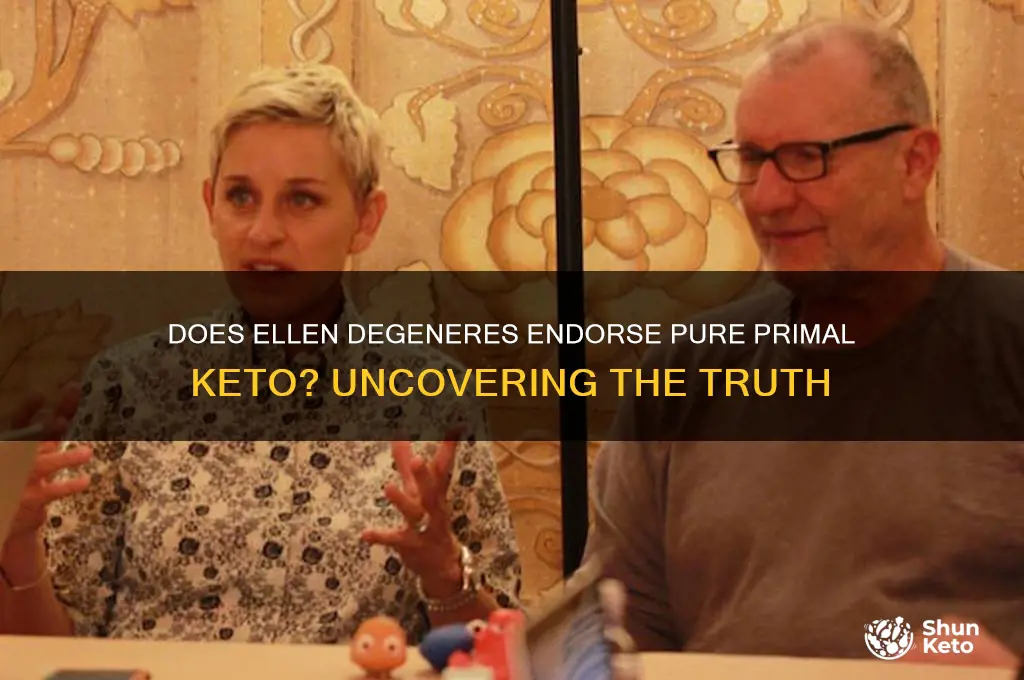 does ellen degeneras promote pure primal keto