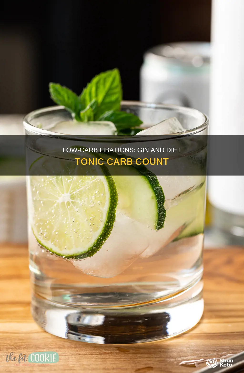does gin and diet tonic have carbs