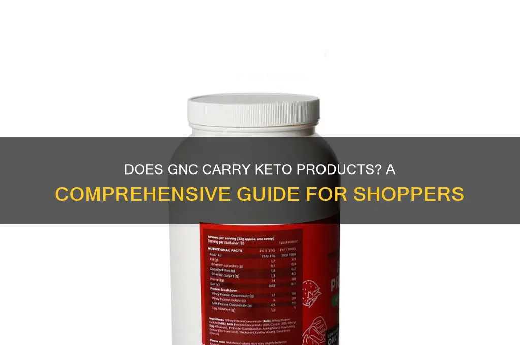 does gnc carry keto