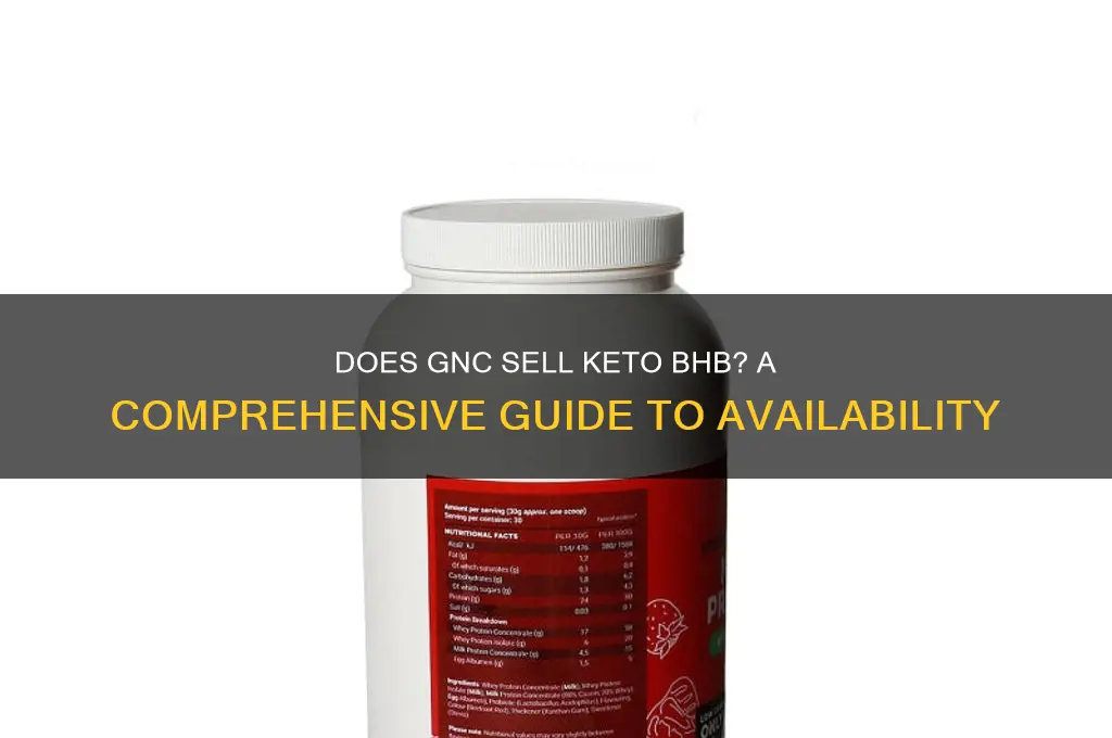 does gnc sell keto bhb
