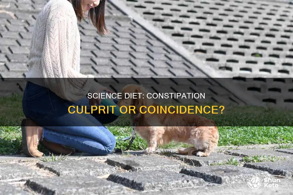 does hills science diet cause constipation