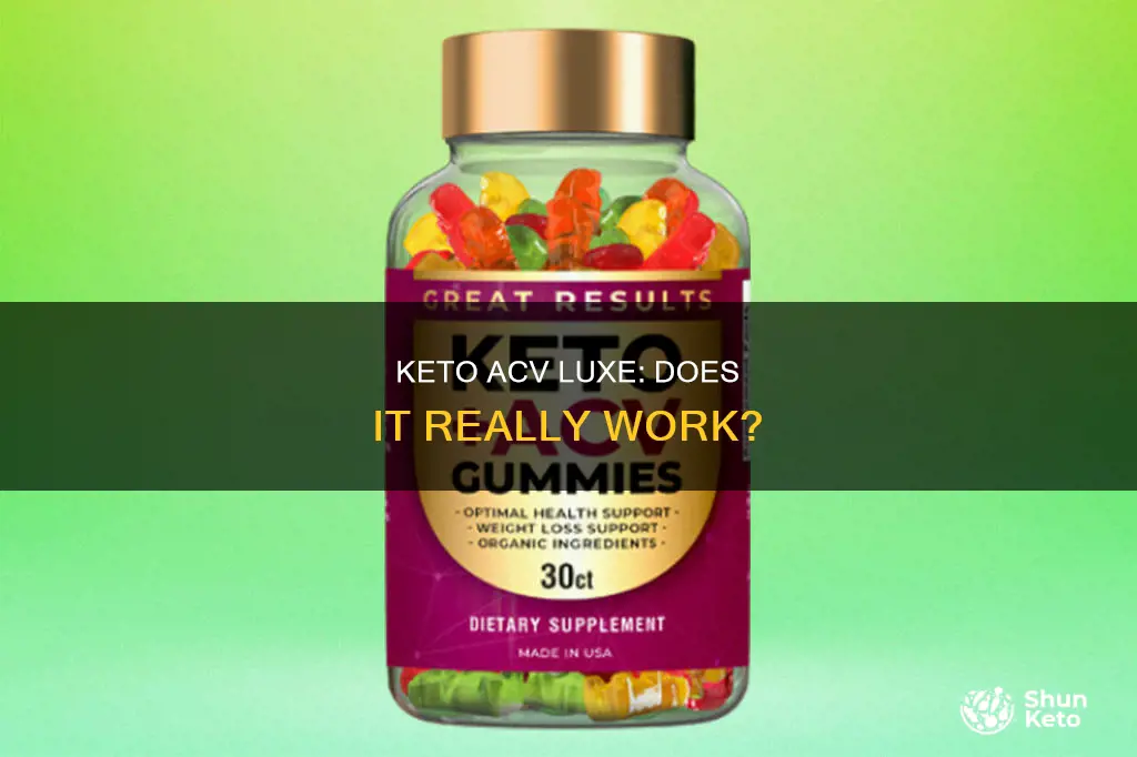 does keto acv luxe really work