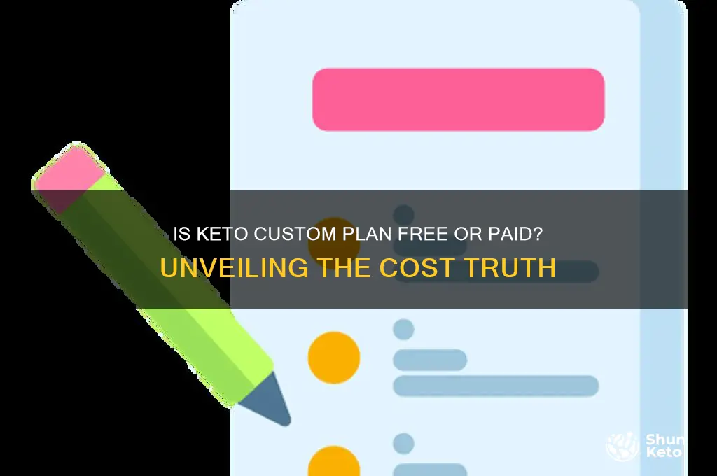 does keto custom plan cost money
