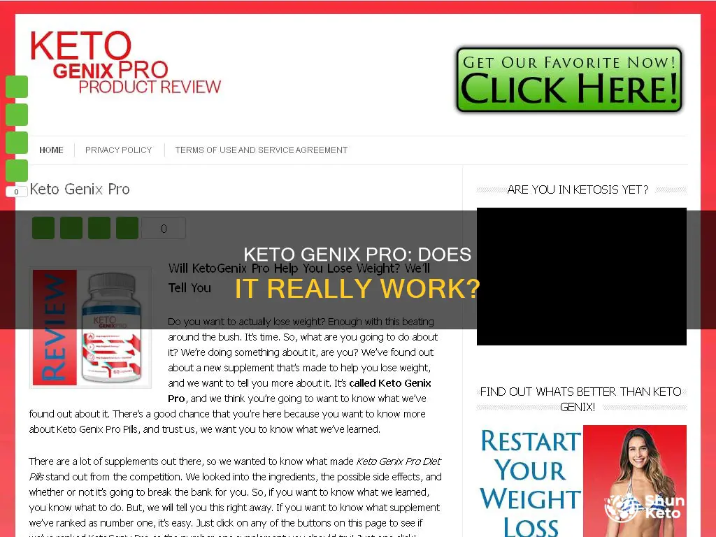 does keto genix pro work