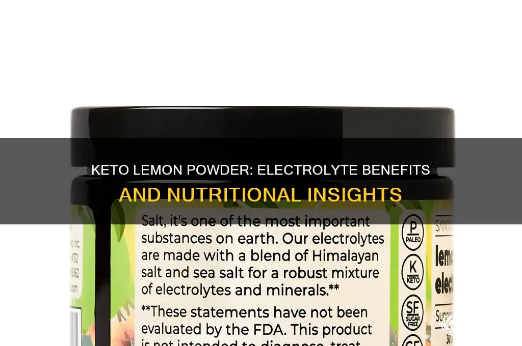 does keto lemon powder have electrolytes