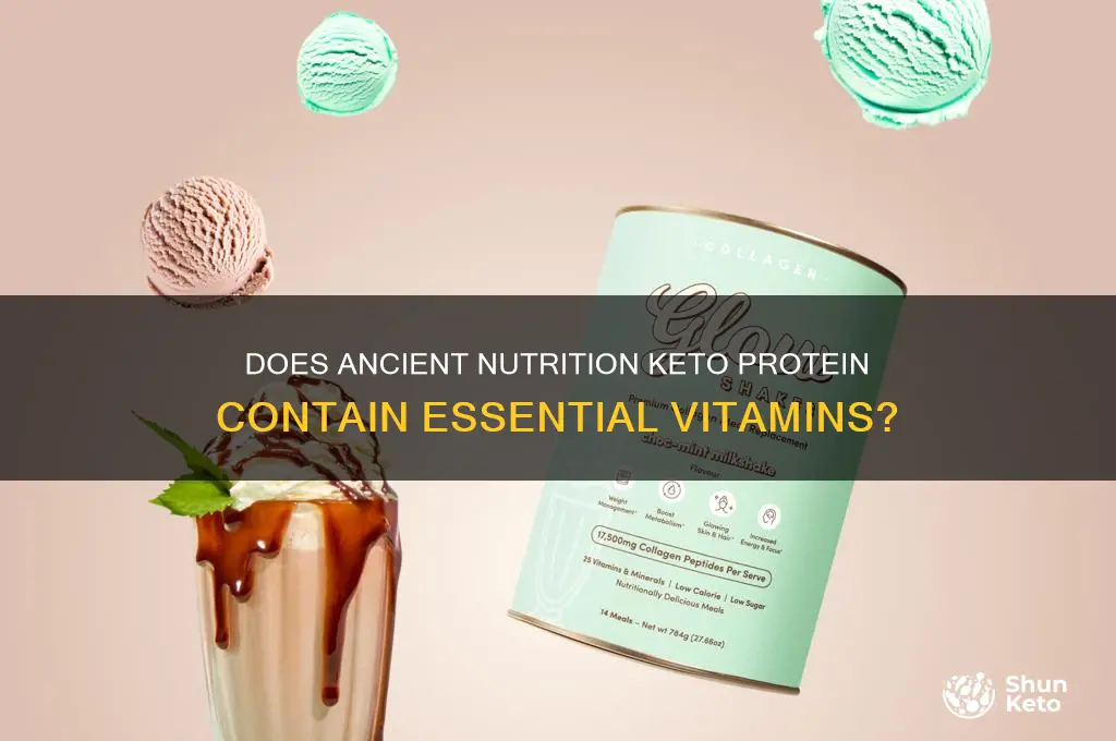 does keto protien by antient nutrition have vitamins in it