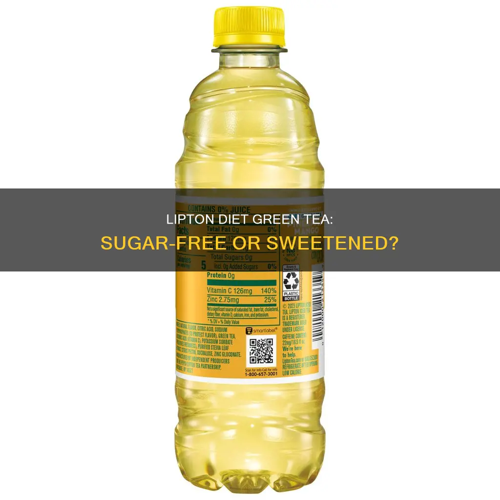 does lipton diet green tea have added sugar