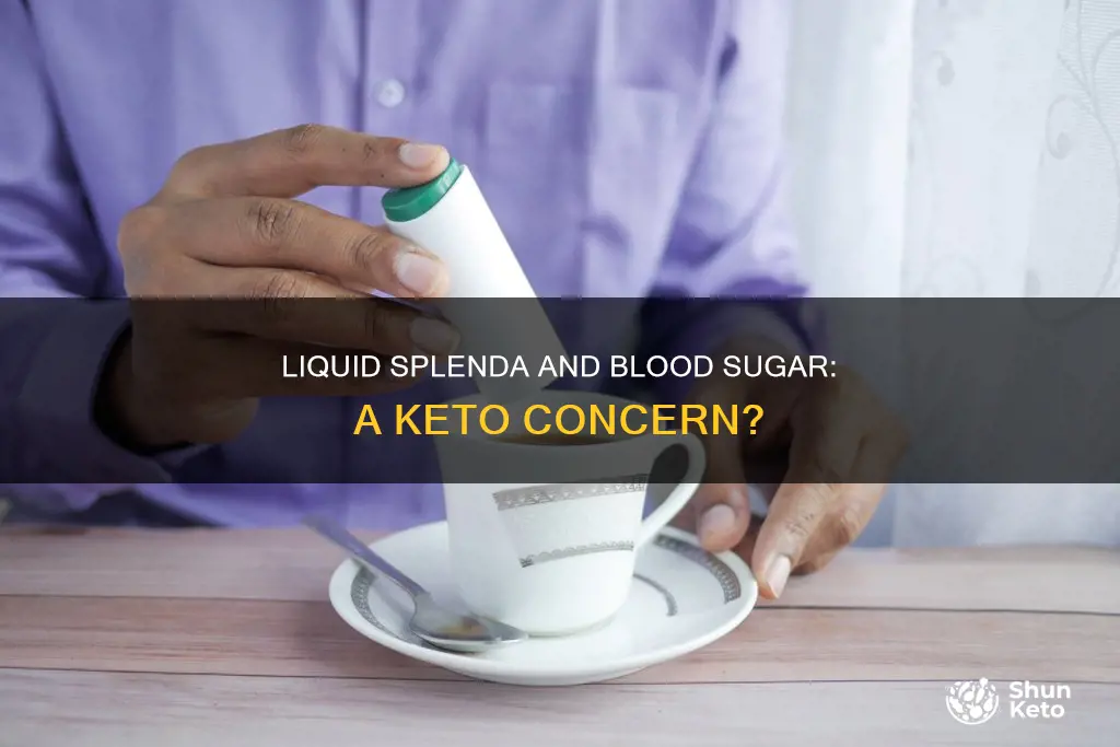 does liquid splenda raise blood sugar keto