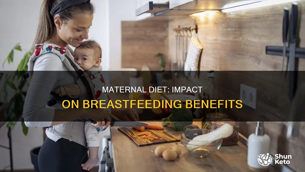 does maternal diet effect benefits observed by breastfeeding