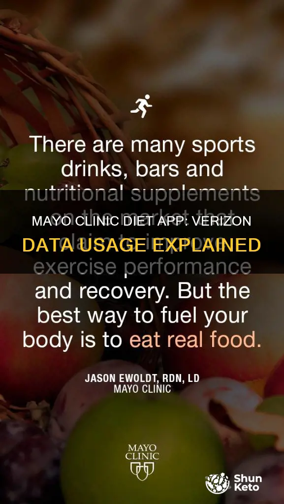 does mayo clinic diet app use data on verizon